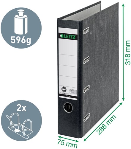 Ordner Ltz 1092 giro-bank 2mech 75mm karton A4 zw 1 Stuk-1