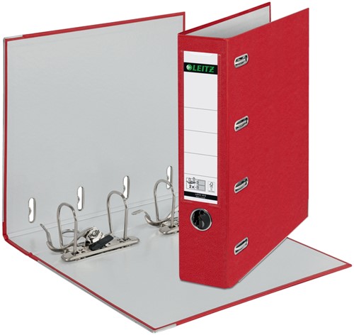 Giro bank ordner Leitz A4 dubb mech 80mm PP rd 1 Stuk
