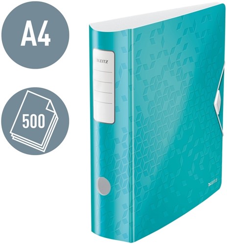 Ordner Leitz WOW active 180° 80mm PP A4 ijsblauw 1 Stuk-2