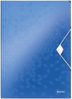 Elastomap Leitz WOW A4 3 klep PP blauw 1 Stuk