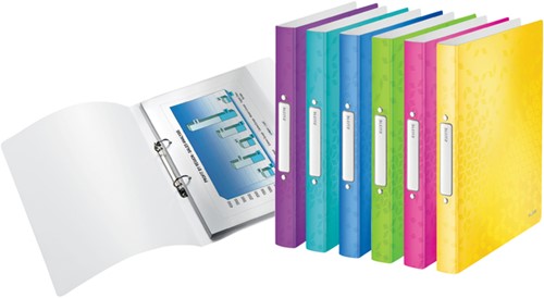 Ringband Leitz WOW A4 2-rings O-mech 32mm PP roze 1 Stuk-2
