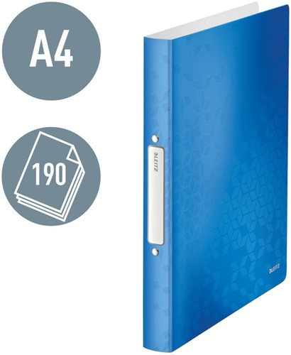 Ringband Leitz WOW A4 2-rings O-mech 32mm PP blauw 1 Stuk-5