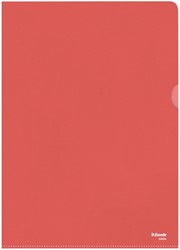 L-map Esselte standaard A4 0.11mm PP rood 100 Stuk