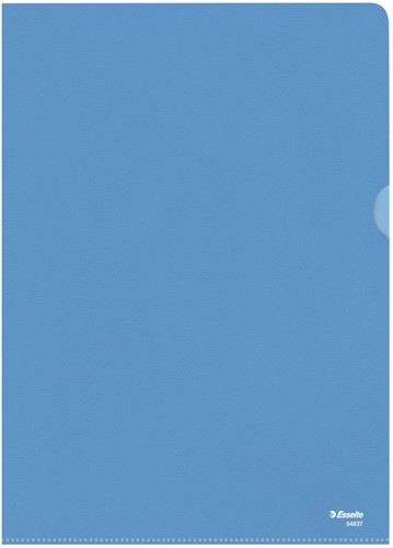 L-map Esselte standaard A4 0.11mm PP blauw 100 Stuk