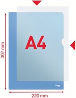 L-map Esselte standaard A4 0.11mm PP blauw 100 Stuk-4