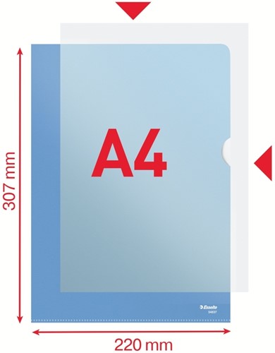 L-map Esselte standaard A4 0.11mm PP blauw 100 Stuk-8