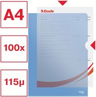 L-map Esselte standaard A4 0.11mm PP blauw 100 Stuk-1