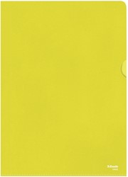 L-map Esselte standaard A4 0.11mm PP geel 100 Stuk