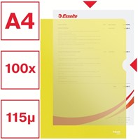 L-map Esselte standaard A4 0.11mm PP geel 100 Stuk-3