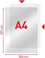 L-map Esselte standaard copy safe PP A4 glashelder 100 Stuk-2