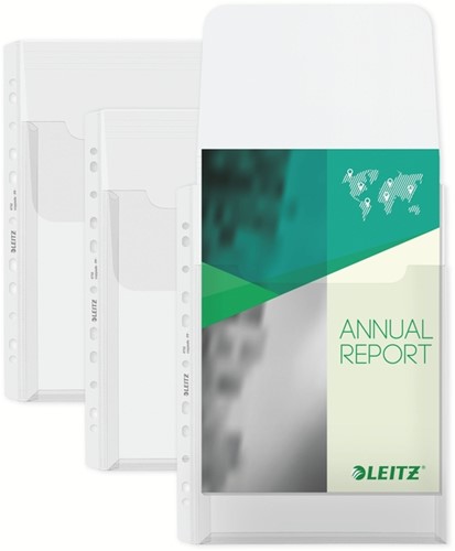 Harmonica showtas Leitz klep PP A4  glashelder 5 Stuk-9