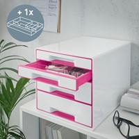 Ladenblok Leitz WOW 4 laden wit/roze 1 Stuk-2