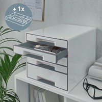Ladenblok Leitz WOW CUBE A4 maxi 5 laden wit/grijs 1 Stuk-2