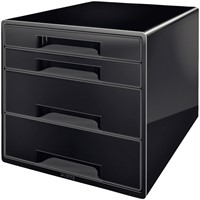 Ladenblok Leitz WOW CUBE A4 maxi 4 laden zwart 1 Stuk