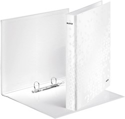 Ringband Leitz WOW A4 maxi 2-rings D-mech 40mm wit 1 Stuk