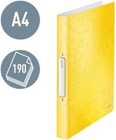 Ringband Leitz WOW A4 2-rings O-mech 25mm PP geel 1 Stuk-1