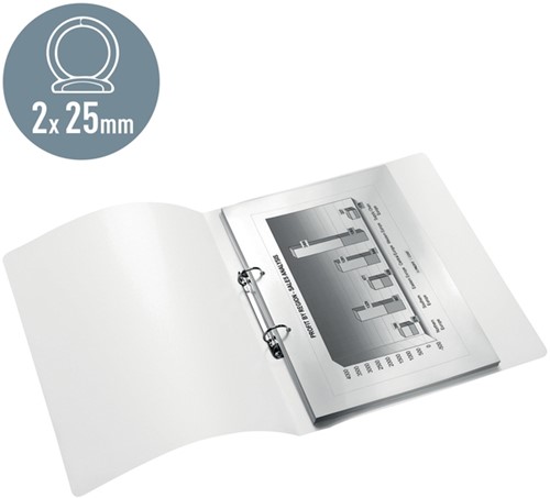 Ringband Leitz WOW A4 2-rings O-mech 25mm PP groen 1 Stuk-5