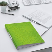 Ringband Leitz WOW A4 2-rings O-mech 25mm PP groen 1 Stuk-2