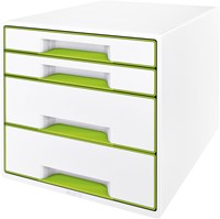 Ladenblok Leitz WOW 4 laden wit/groen 1 Stuk