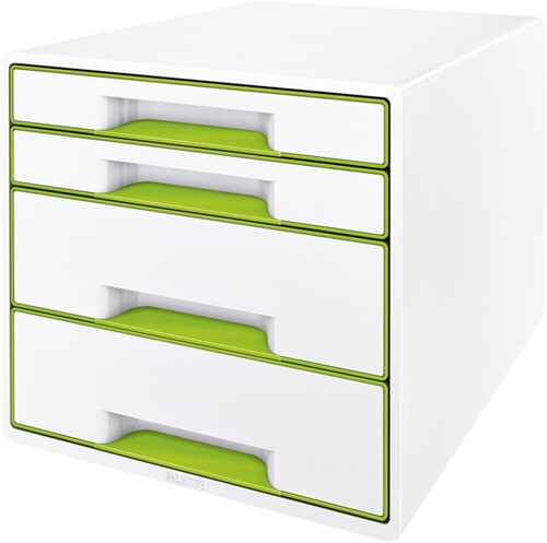 Ladenblok Leitz WOW 4 laden wit/groen 1 Stuk