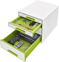 Ladenblok Leitz WOW 4 laden wit/groen 1 Stuk-2
