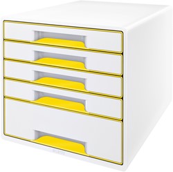 Ladenblok Leitz WOW 5 laden wit/geel 1 Stuk
