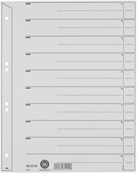 SCHEIDINGSBLADEN LEITZ 1650 KARTON A4 200GR GRIJS 100 Stuk