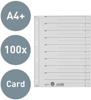 SCHEIDINGSBLADEN LEITZ 1650 KARTON A4 200GR GRIJS 100 Stuk-4