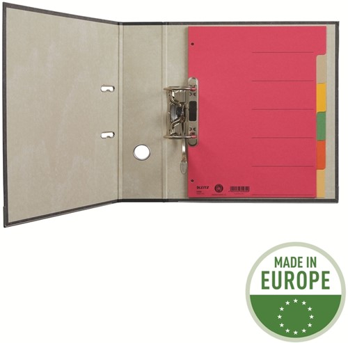 Tabbladen Leitz 4350 A4 4r karton 6dlg grijs 1 Stuk-12