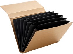 Sorteermap Multo Kraft Line A4 7 vakken 850gr bruin