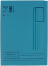 Vouwmap Quantore A4 ongelijke zijde 250gr blauw 1 Stuk