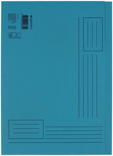 Vouwmap Quantore A4 ongelijke zijde 250gr blauw 1 Stuk