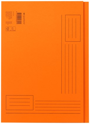 Vouwmap Quantore A4 Ongelijke Zijde 320gr Oranje 1 Stuk