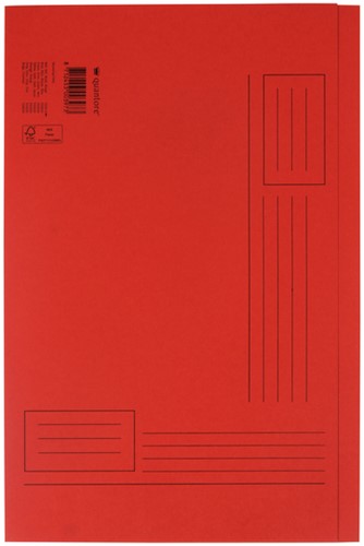 Vouwmap Quantore fo ongelijke zijde 320gr rood 1 Stuk