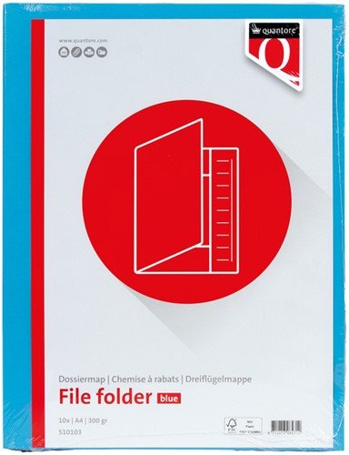 Dossiermap Quantore A4 250gr blauw 1 Stuk-2