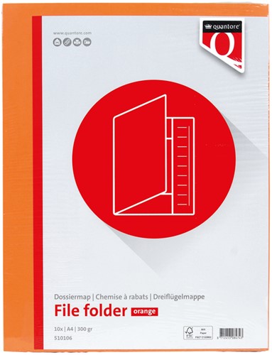 Dossiermap Quantore A4 300gr oranje 1 Stuk-2