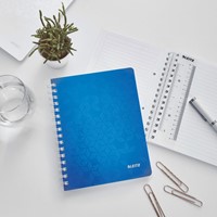 Notitieboek Leitz WOW A5 spiraal PP lijn blauw 1 Stuk-2