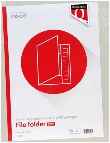 Dossiermap Quantore A4 250gr grijs 1 Stuk-2