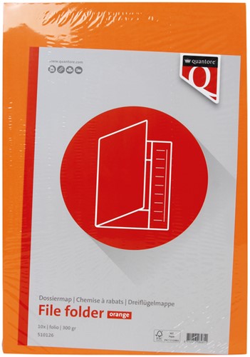 Dossiermap Quantore Fo 300gr oranje 1 Stuk-2