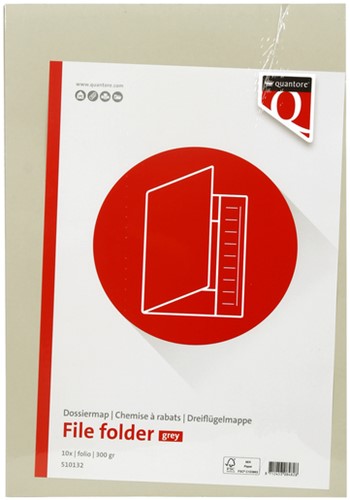 Dossiermap Quantore Fo 300gr grijs 1 Stuk-2