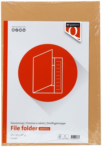 Dossiermap Quantore Fo 300gr chamois 1 Stuk-2