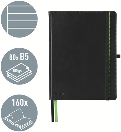 Notitieboek Leitz Complete 187x242 160blz lijn zw 1 Stuk