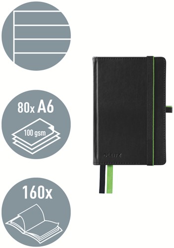 Notitieboek Leitz Complete hardcover A6 lijn zwart 1 Stuk-2