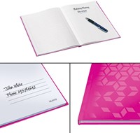 Notitieboek Leitz WOW A4 160blz 90gr lijn roze 1 Stuk-4