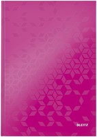 Notitieboek Leitz WOW A4 160blz 90gr lijn roze 1 Stuk