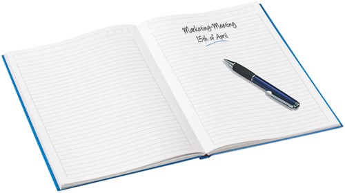 NOTITIEBOEK LEITZ WOW A4 LIJN 80V BLAUW 1 Stuk-2