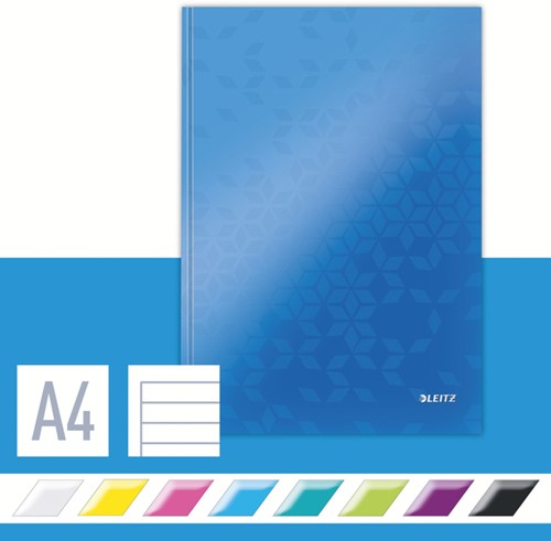 NOTITIEBOEK LEITZ WOW A4 LIJN 80V BLAUW 1 Stuk-3