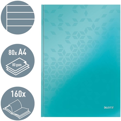 NOTITIEBOEK LEITZ WOW A4 IJSBLAUW 1 Stuk-1