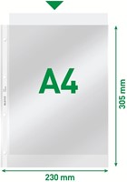 Showtas Leitz standaard 4-gaats PVC A4 glashelder 100 Stuk-2