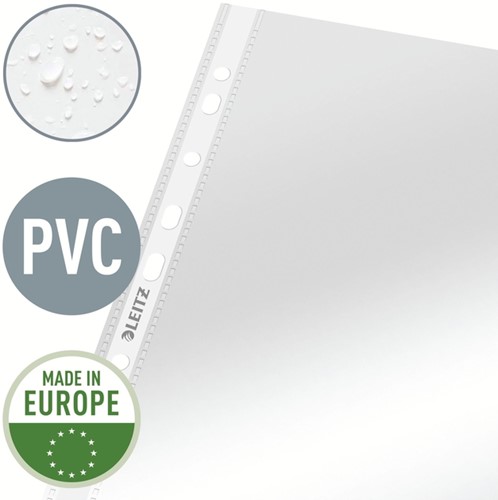 Showtas Leitz standaard 4-gaats PVC A4 glashelder 100 Stuk-1